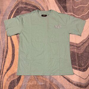 Amiri Staggered Logo Light Blue Tee Mens Size Large